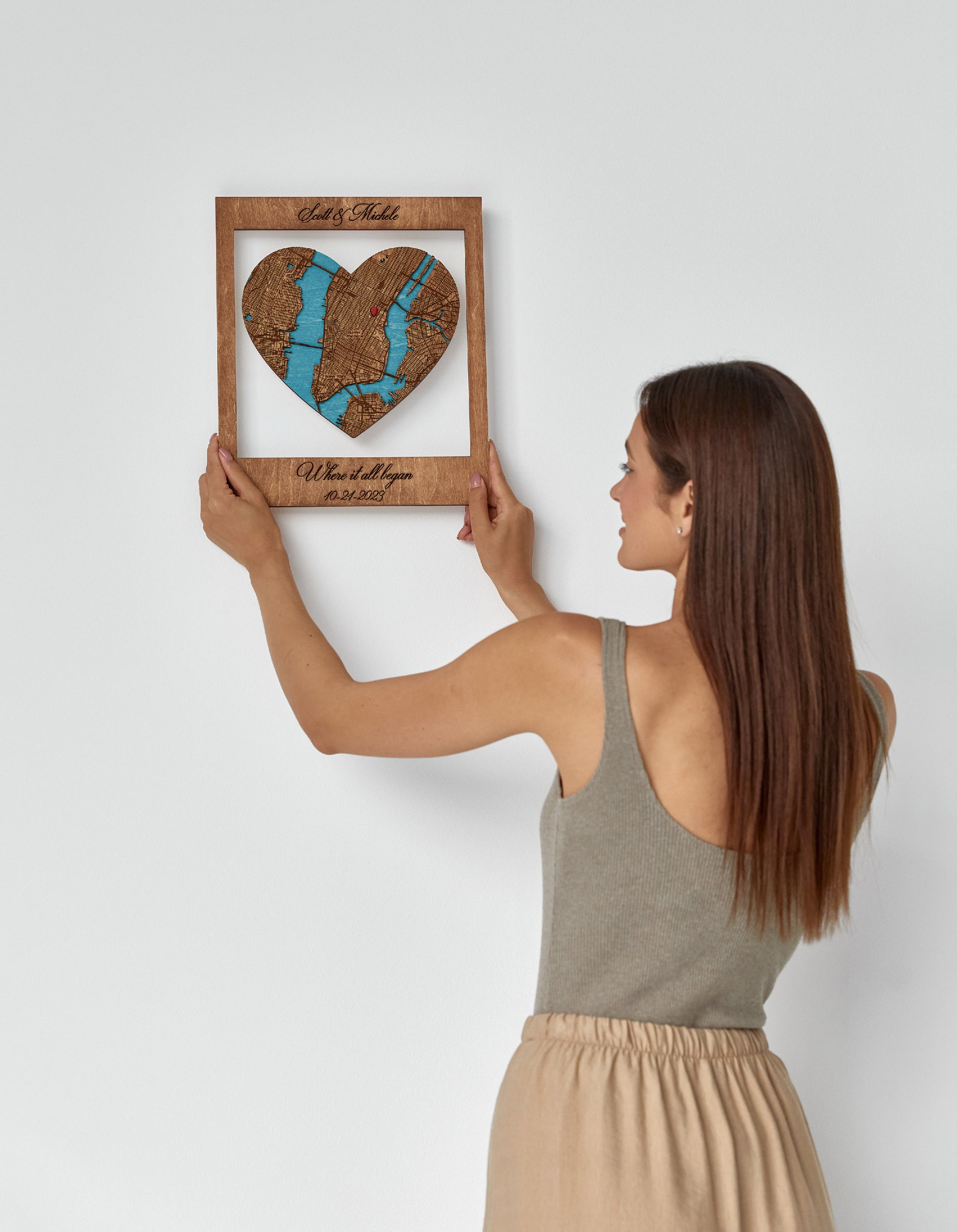 Where It All Began 3D Wooden Location/City Map Circle