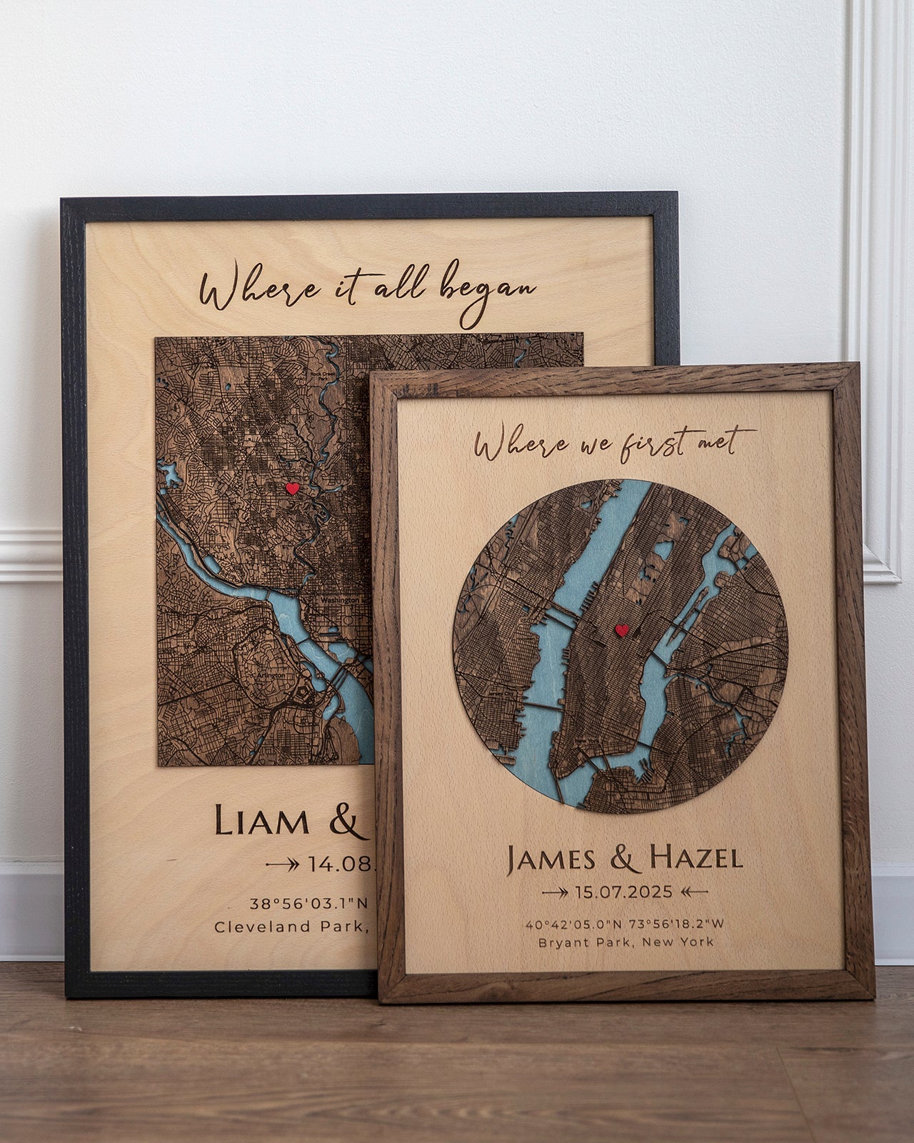 Custom Wooden framed map
