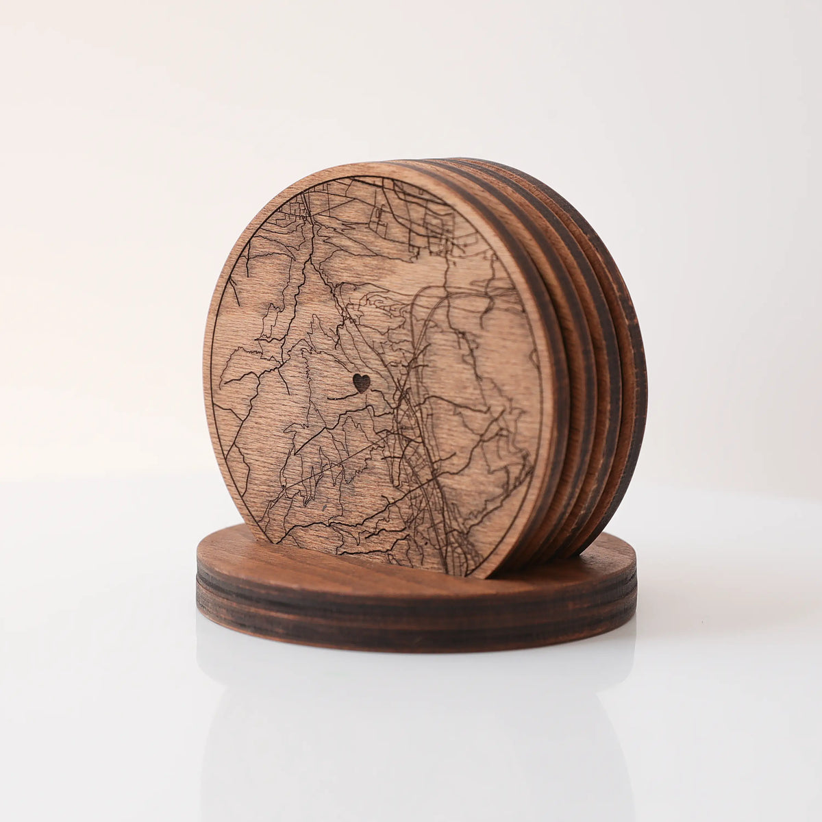 Mappa Della Posizione Del Coinvolgimento Del Cerchio Di Legno 3D