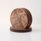 Personalized Drink Coasters with City Map