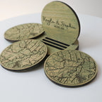 Carte De Localisation De L'Engagement Du Cercle En Bois 3D