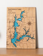 Anstruther Lake Custom Wooden Epoxy Resin Map - Any Location!