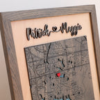Carte De Localisation De L'Engagement Du Cercle En Bois 3D