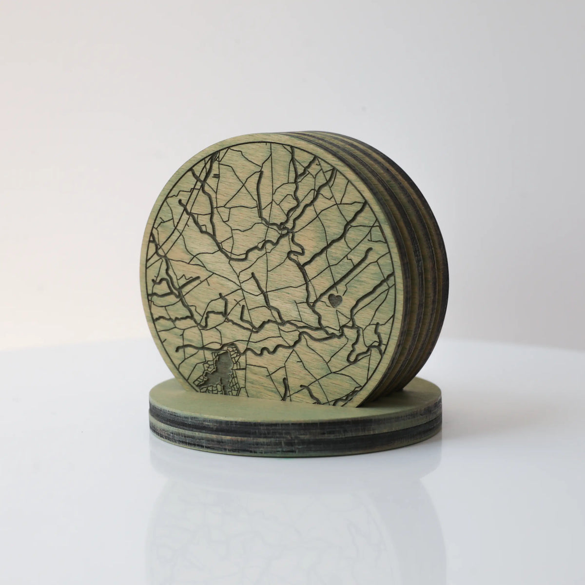 Mappa Della Posizione Del Coinvolgimento Del Cerchio Di Legno 3D