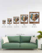 Two Locations Heart Puzzle Map Newlywed Gift