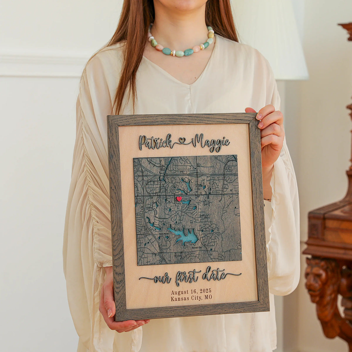 Couples Anniversary Gift | Custom Location Wall Art