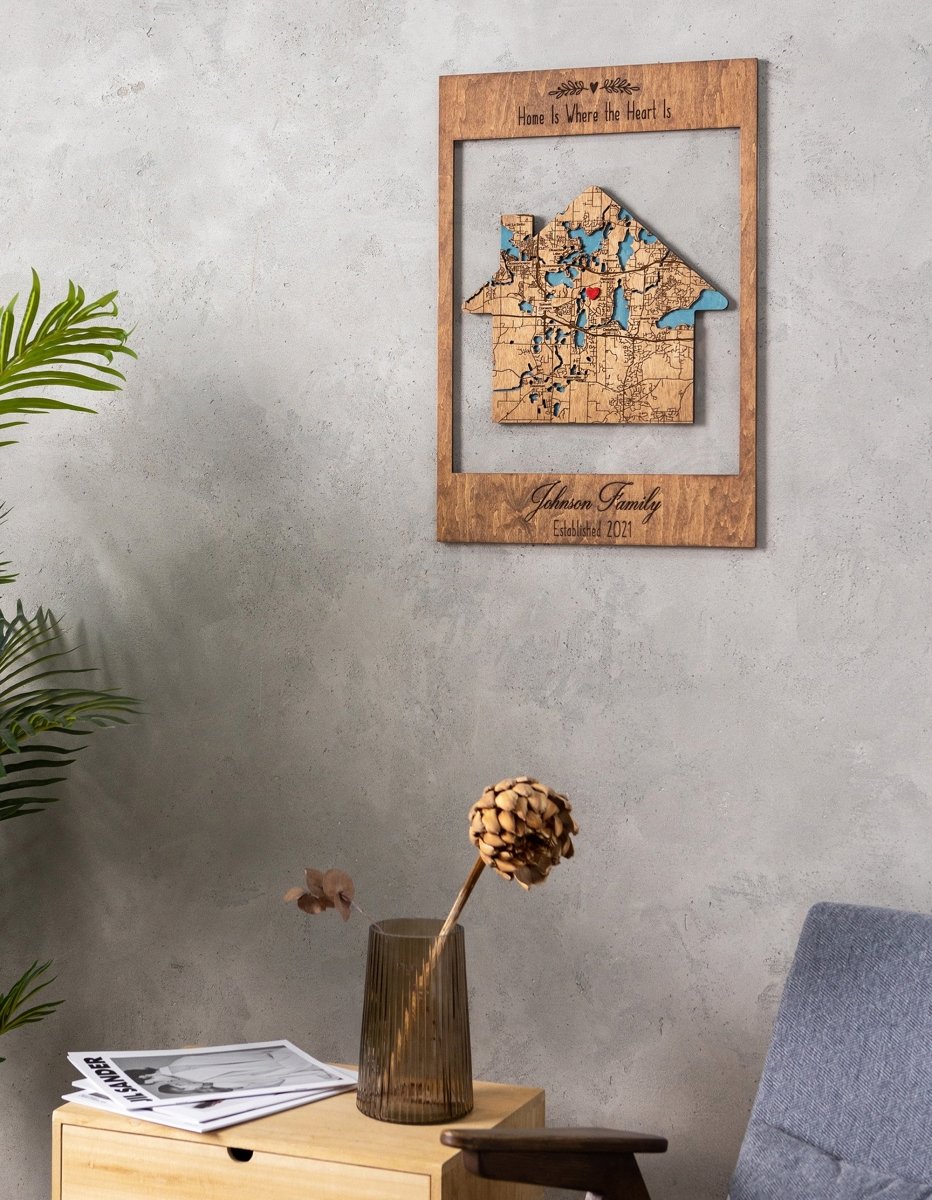 Mappa Della Posizione Del Coinvolgimento Del Cerchio Di Legno 3D
