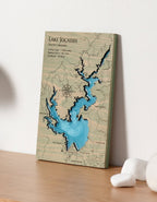 Custom Wood 3D Lake Map With Epoxy Resin - Lake Jocassee