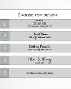 Collection of customizable address label designs on a gray background