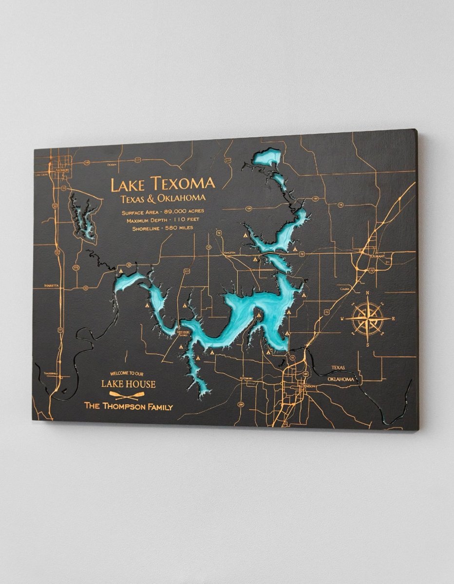 Epoxy Resin Lake Map - Texoma Lake