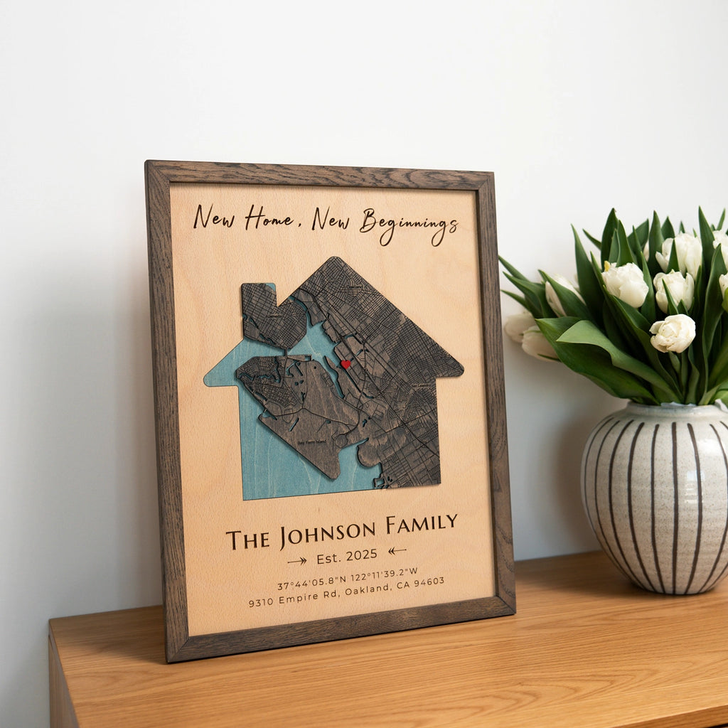 Unique Anniversary Gift for Husband | Custom Location Art