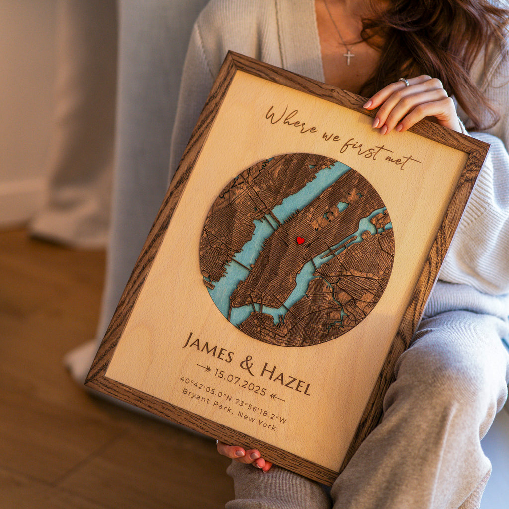 Custom map with exact coordinates marking special location