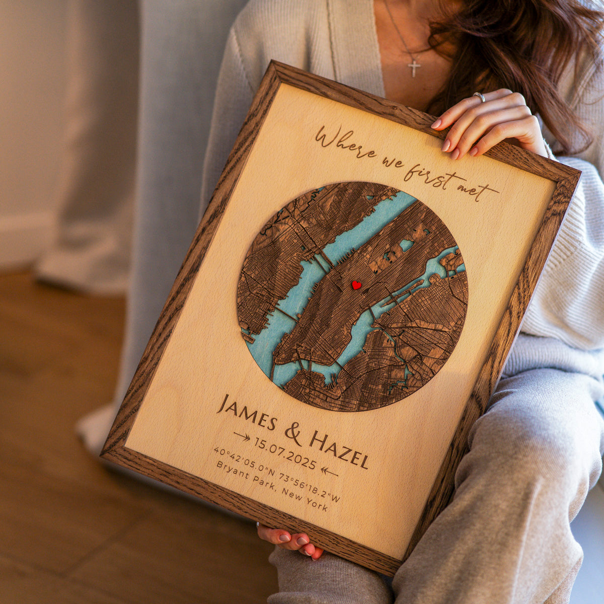 Custom map with exact coordinates marking special location