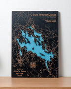 Lake Winnipesaukee Epoxy resin wood map