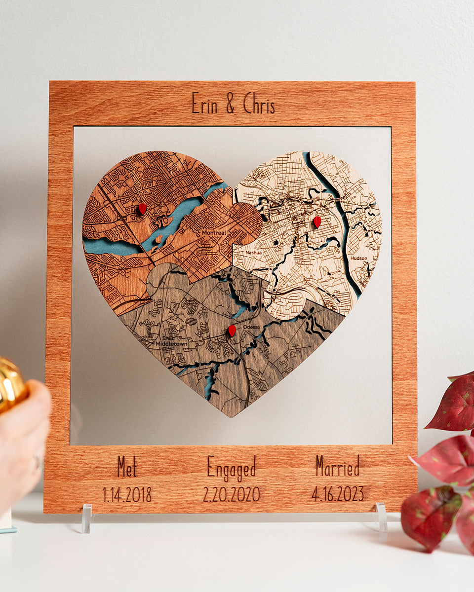 Love Story Map: Custom Locations for Where We Met, Were Engaged, and  Married - Perfect Anniversary Gift
