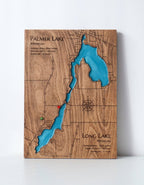 Palmer Lake Epoxy wood map