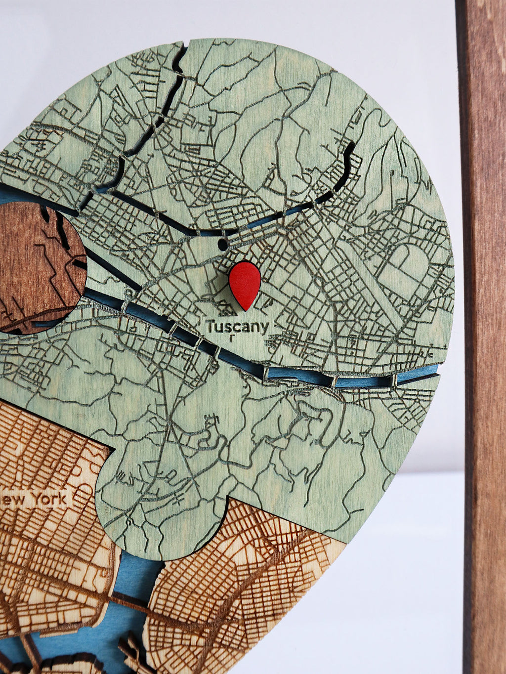 Mappa Della Posizione Del Coinvolgimento Del Cerchio Di Legno 3D