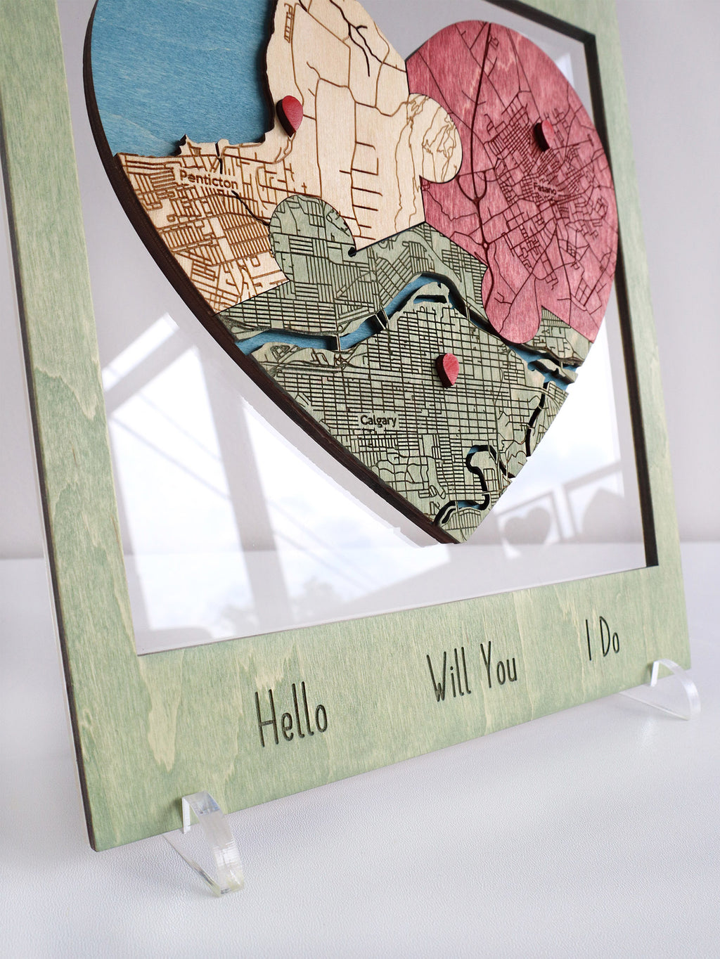 Carte De Localisation De L'Engagement Du Cercle En Bois 3D