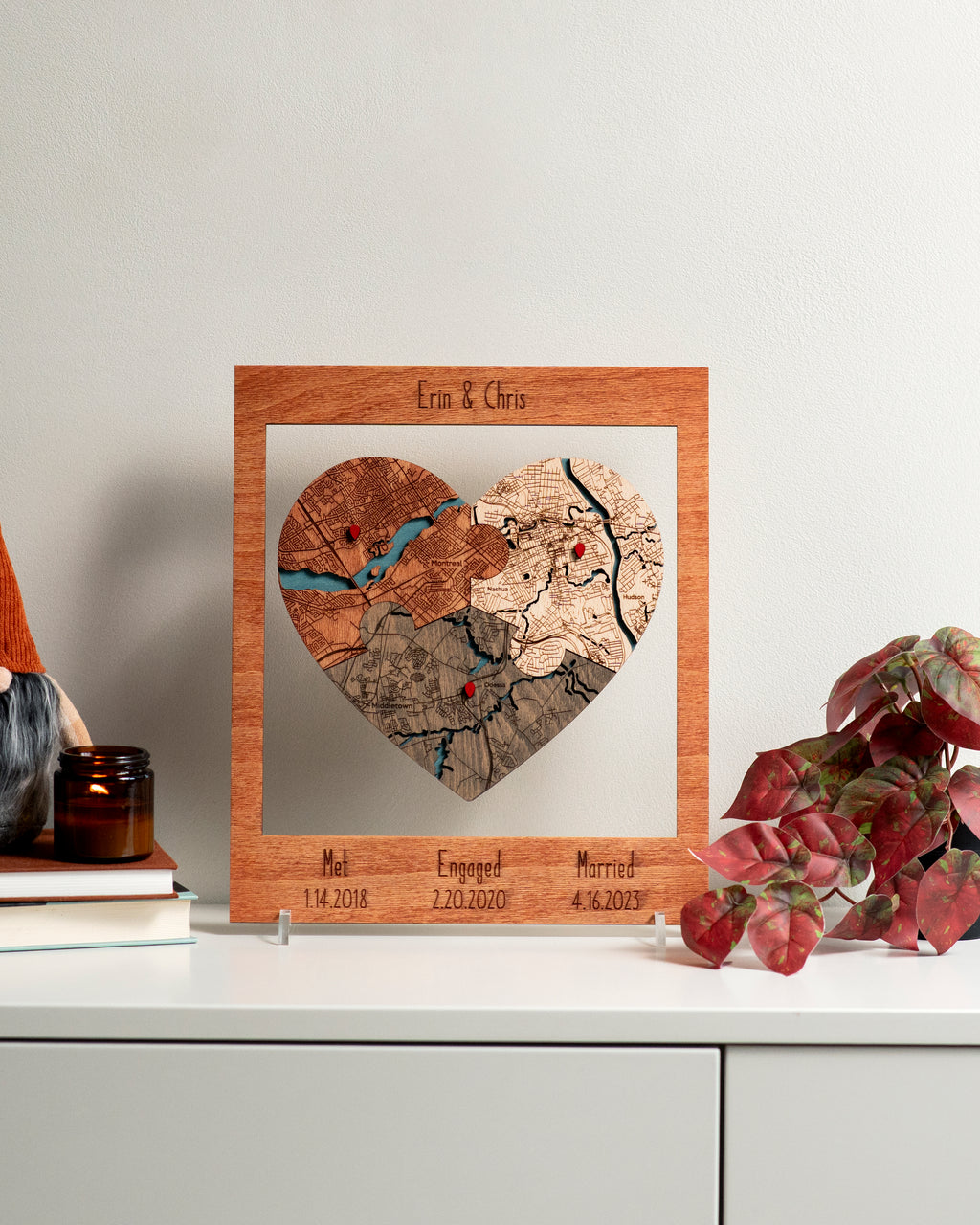 Love Story Map: Custom Locations for Where We Met, Were Engaged, and  Married - Perfect Anniversary Gift