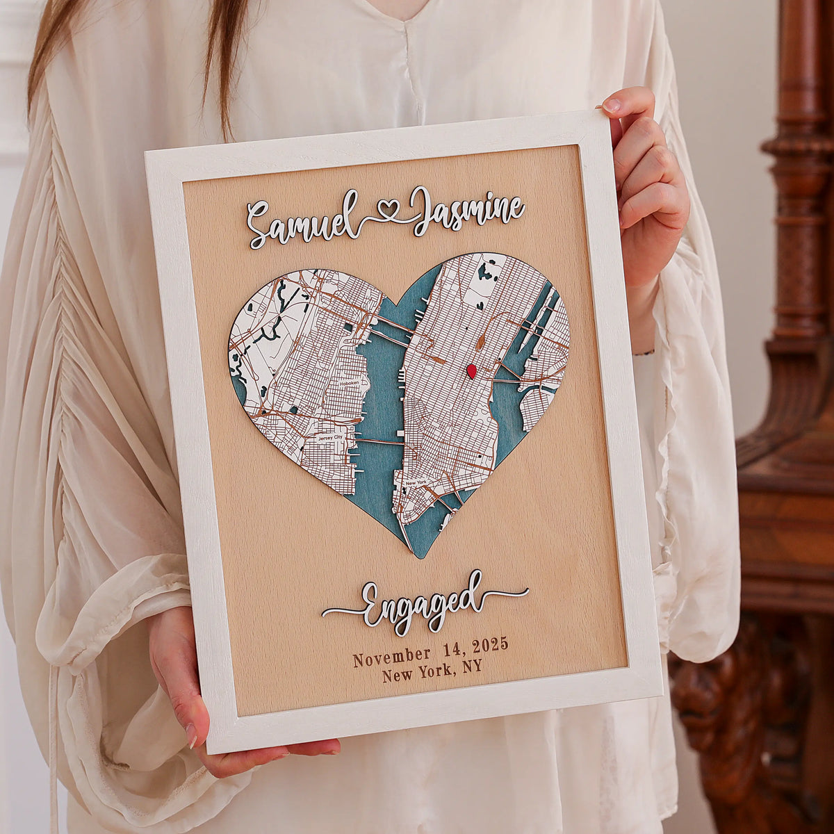 Anniversary Map Gift - Personalized Maps for Special Milestones ...