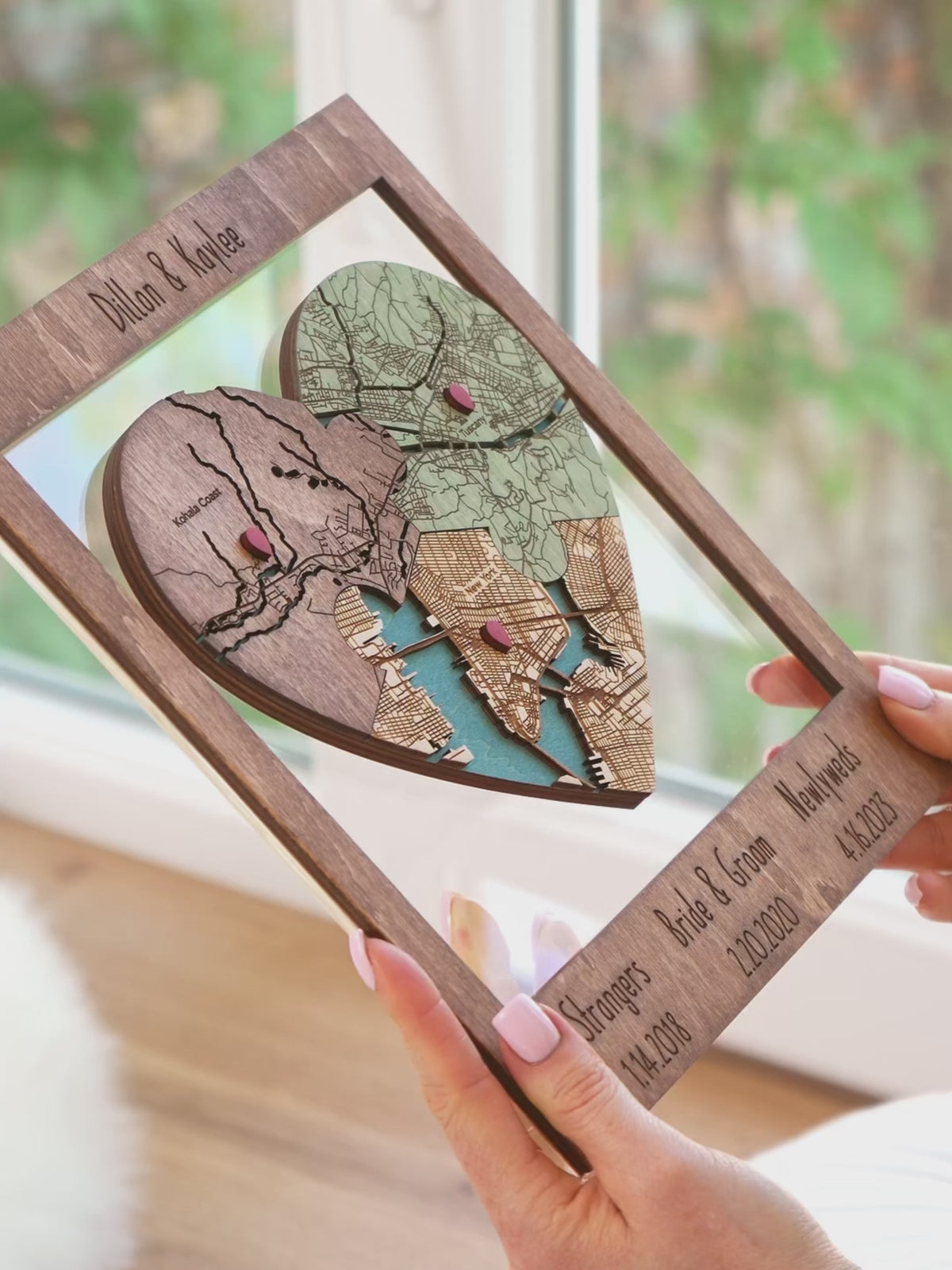 Our Love Story Map | Custom 3D Location Wall Art